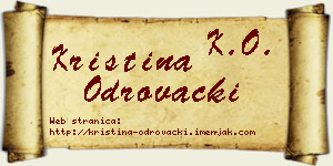 Kristina Odrovački vizit kartica